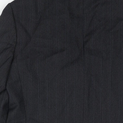 Next Mens Grey Striped Wool Jacket Suit Jacket Size 38 Regular