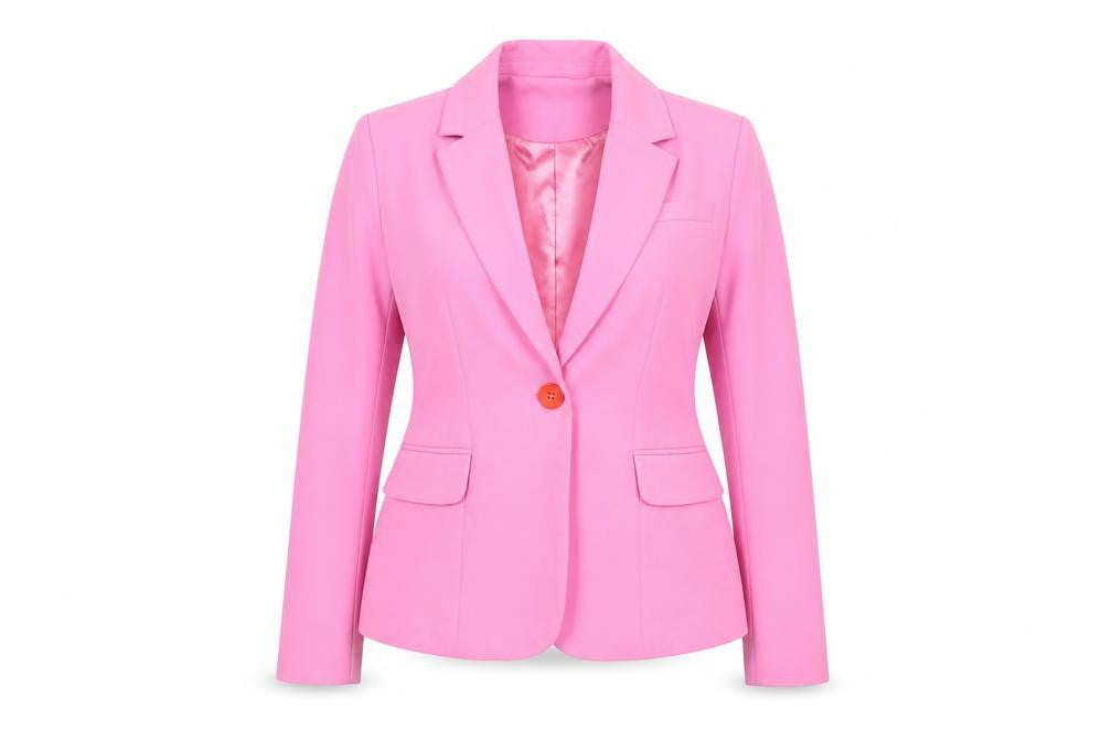 Amylynn Womens Pink Jacket Blazer Size S Button - Vented Cuffs