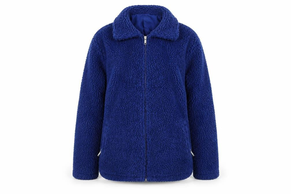 Damart Womens Blue Jacket Size 10 Zip - Size 10-12