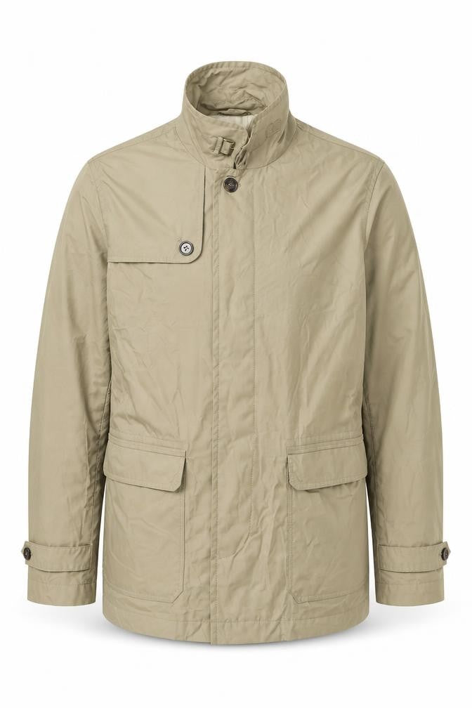 Marks & Spencer Mens Beige Jacket Size M Zip - Buckle Collar