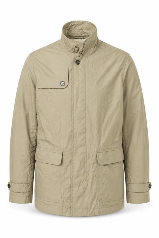 Marks & Spencer Mens Beige Jacket Size M Zip - Buckle Collar