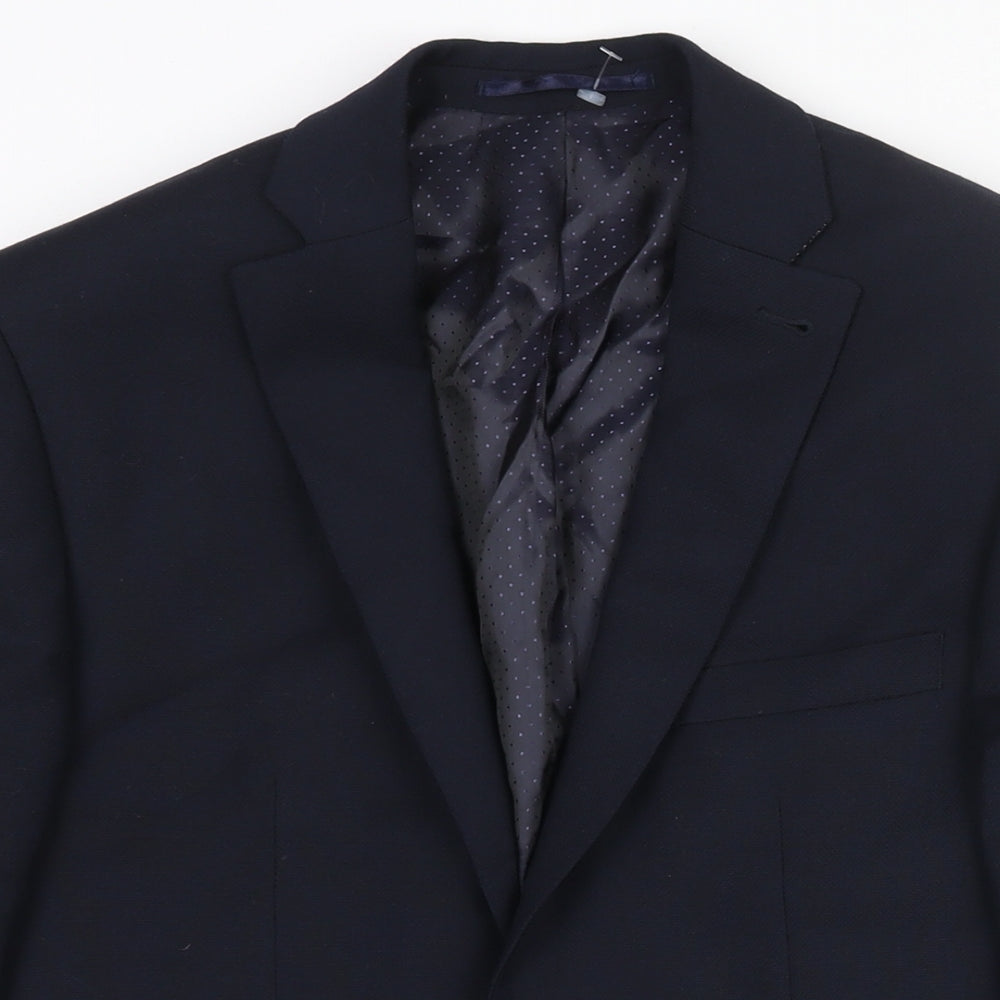 NEXT Mens Blue Wool Jacket Suit Jacket Size 38 Regular