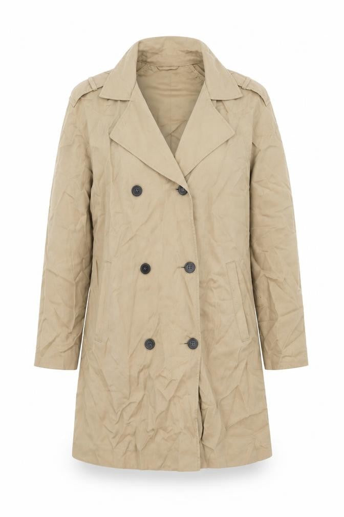 Topshop Womens Beige Trench Coat Coat Size 12 Button