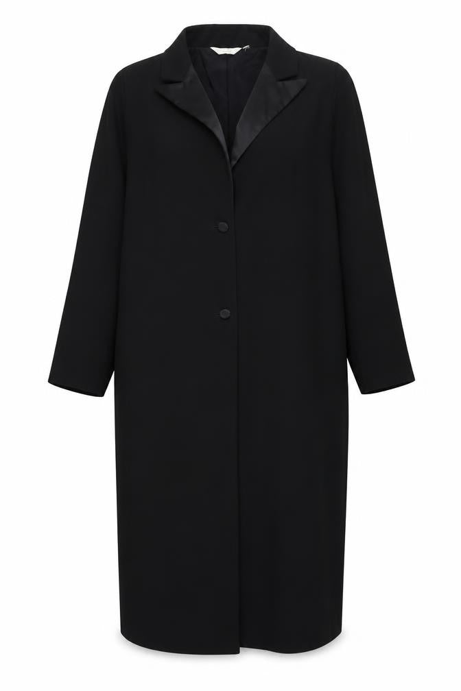 NEXT Womens Black Jacket Size 16 Button - Satin Lapel