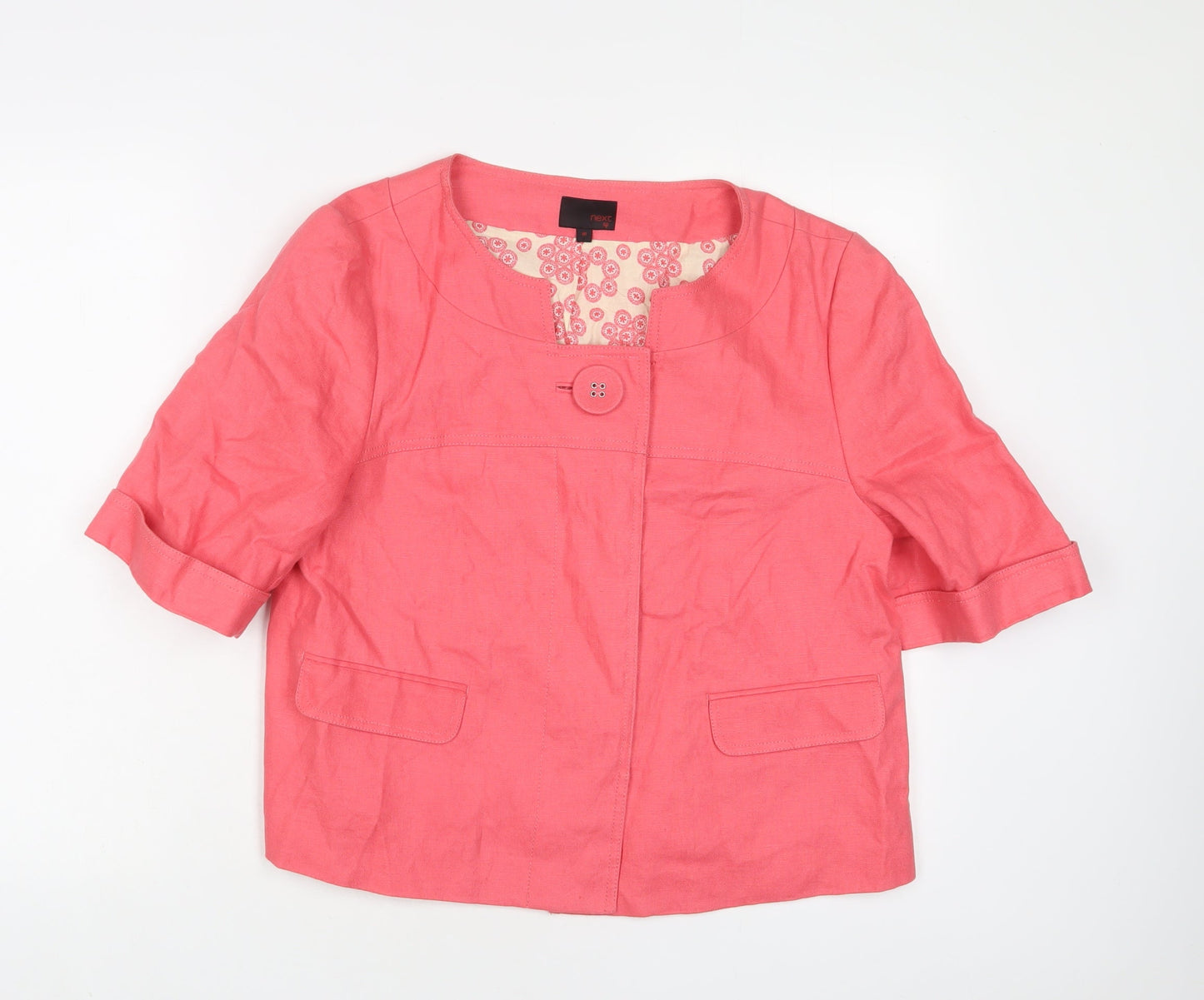 NEXT Womens Pink Jacket Size 16 Button