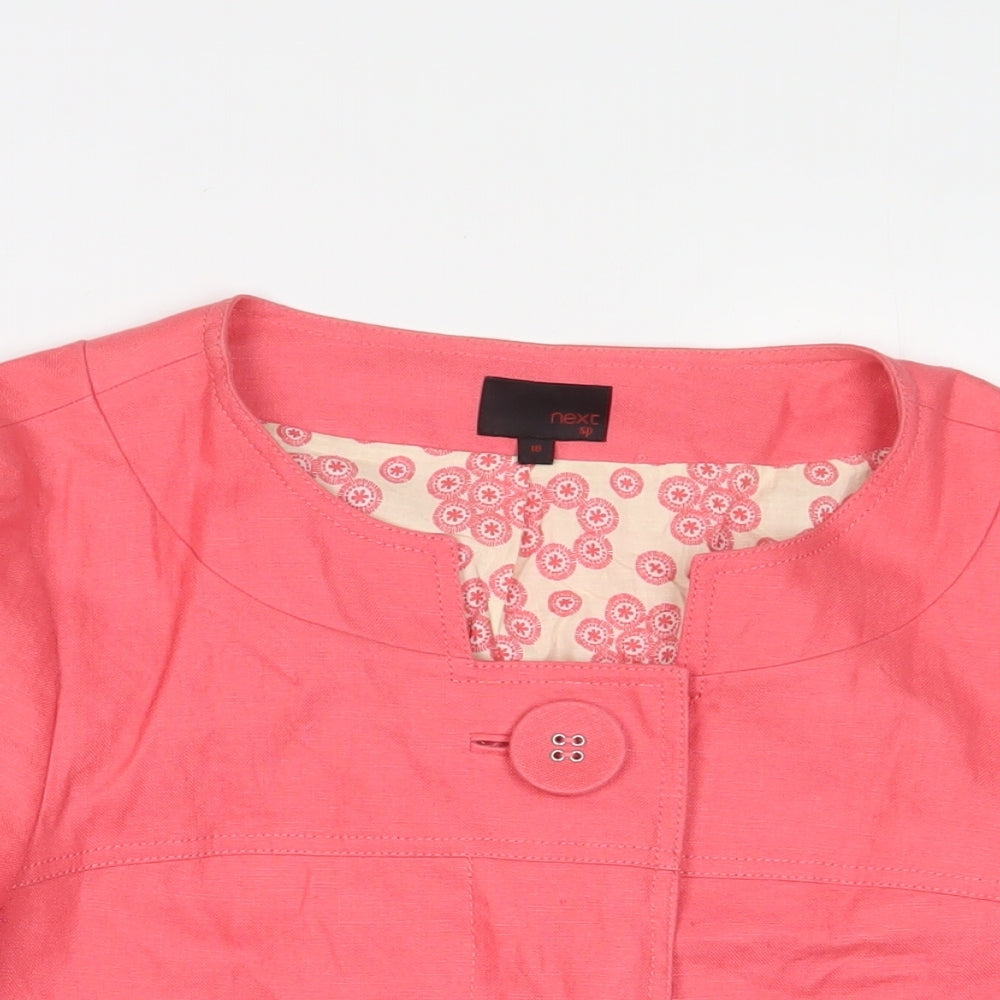 NEXT Womens Pink Jacket Size 16 Button