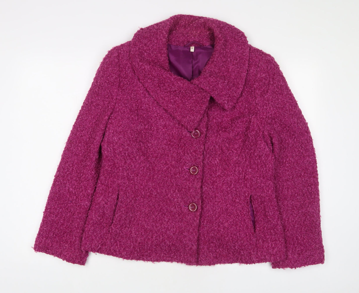 EWM Womens Purple Jacket Size 14 Button