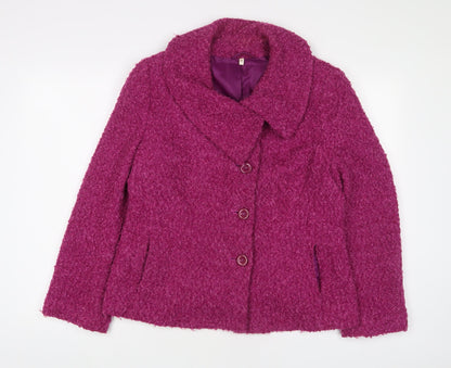 EWM Womens Purple Jacket Size 14 Button