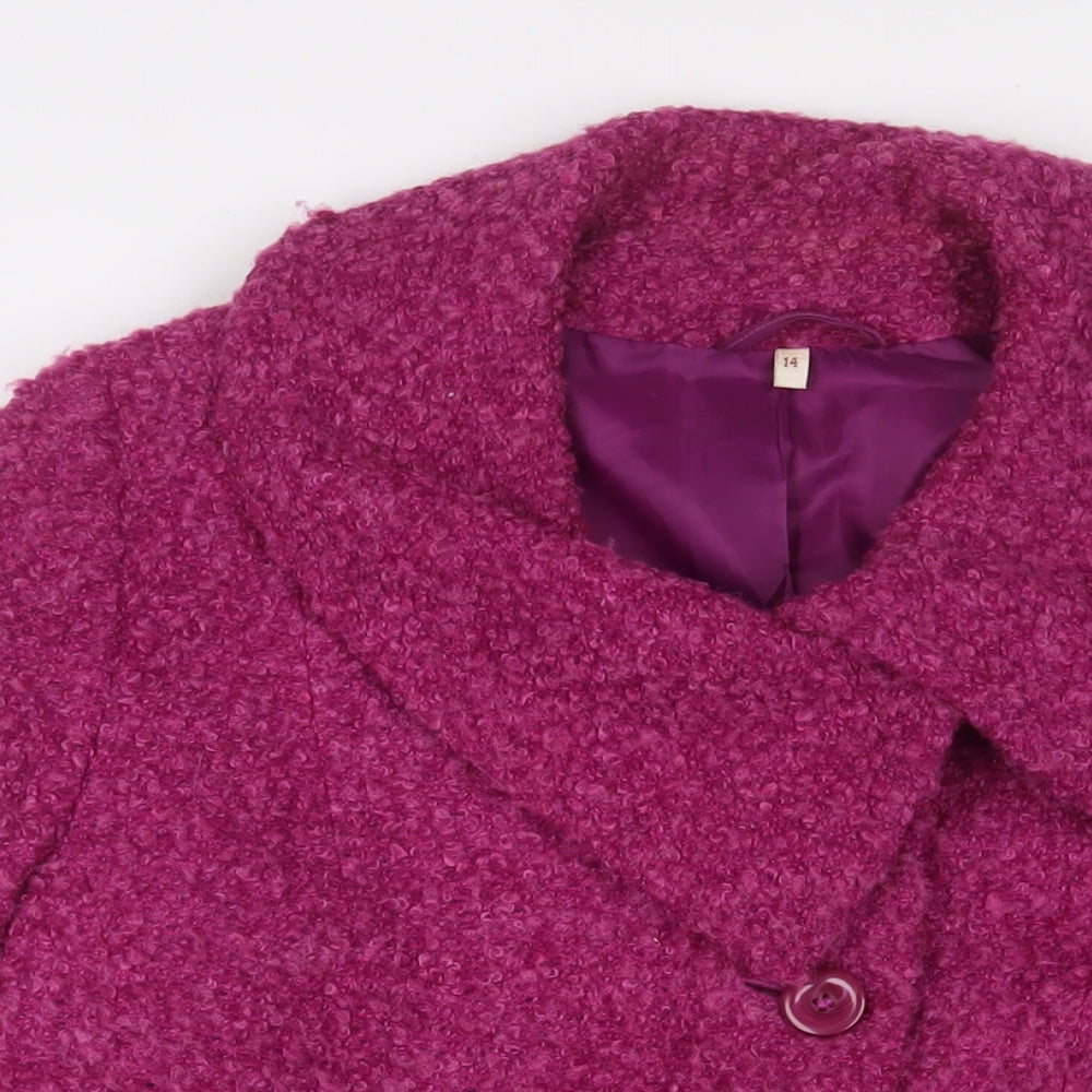 EWM Womens Purple Jacket Size 14 Button
