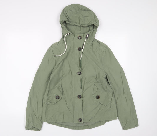 Marks and Spencer Womens Green Jacket Size 6 Zip