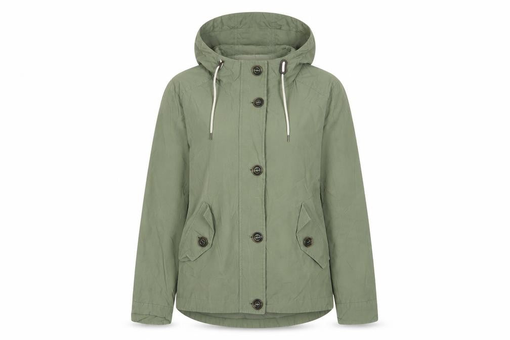 Marks & Spencer Womens Green Jacket Size 6 Zip