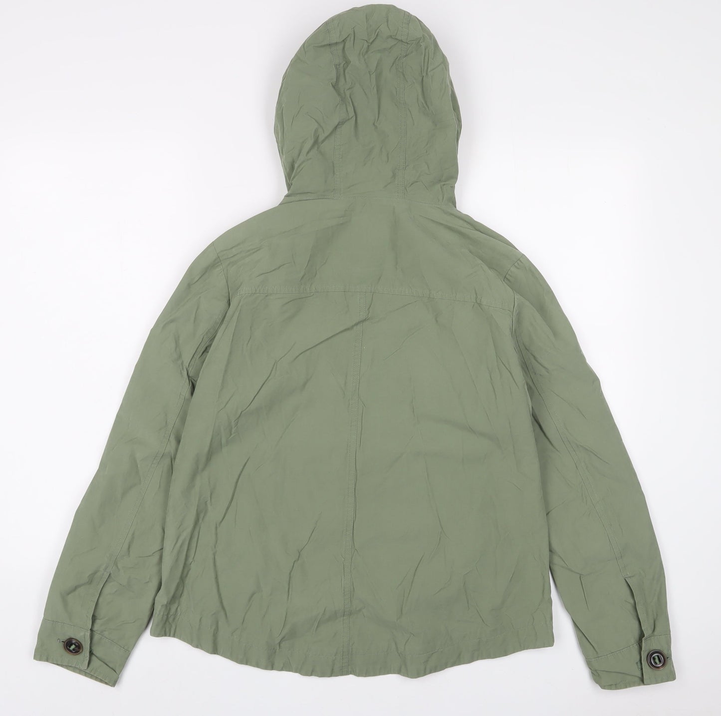 Marks and Spencer Womens Green Jacket Size 6 Zip
