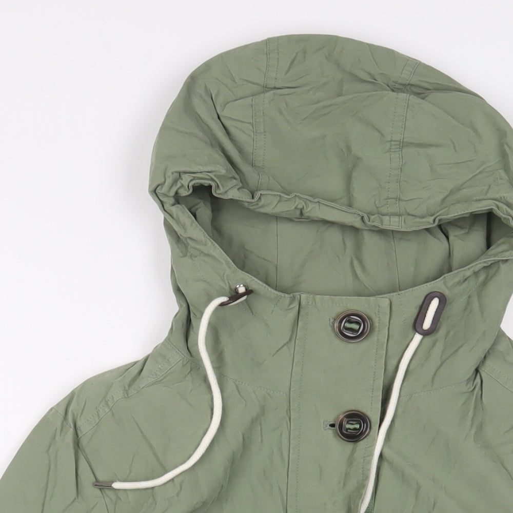 Marks and Spencer Womens Green Jacket Size 6 Zip