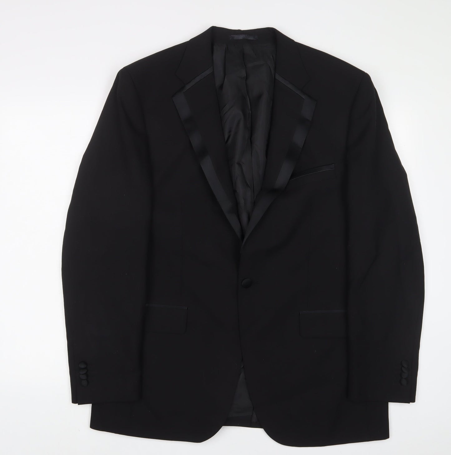 issimo Mens Black Wool Jacket Suit Jacket Size 42 Regular