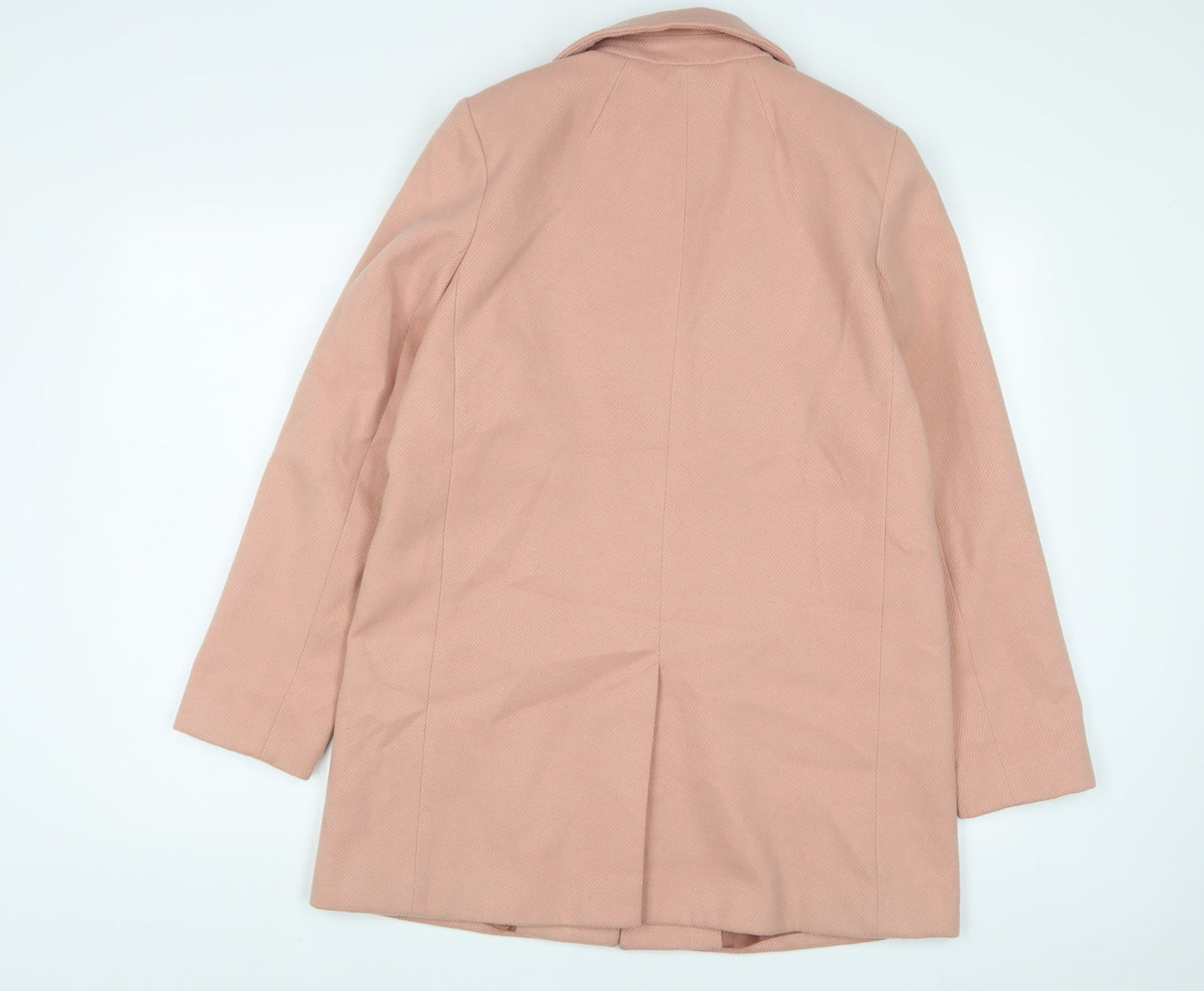 ASOS Womens Pink Overcoat Coat Size 10 Button