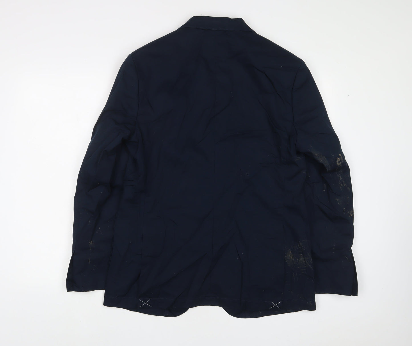Marks and Spencer Mens Blue Cotton Jacket Suit Jacket Size 40 Regular