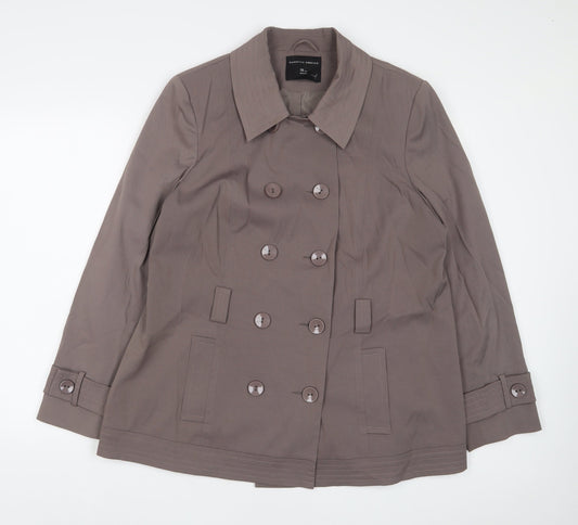 Dorothy Perkins Womens Brown Jacket Size 18 Button