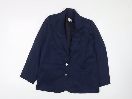 Citilities Womens Blue Jacket Blazer Size 14 Button