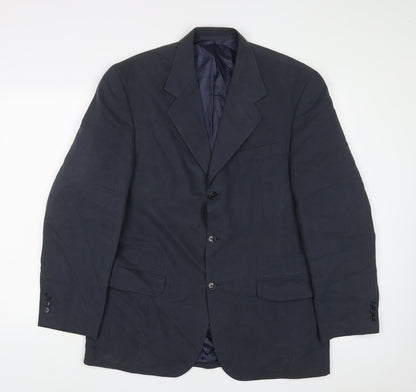 Next Mens Blue Polyester Jacket Suit Jacket Size 40 Regular