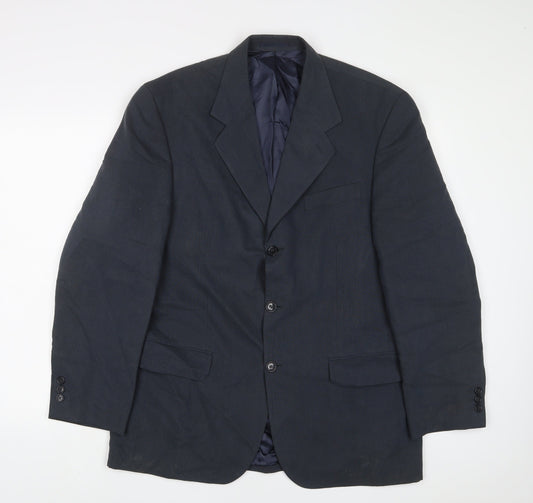 NEXT Mens Blue Polyester Jacket Suit Jacket Size 40 Regular