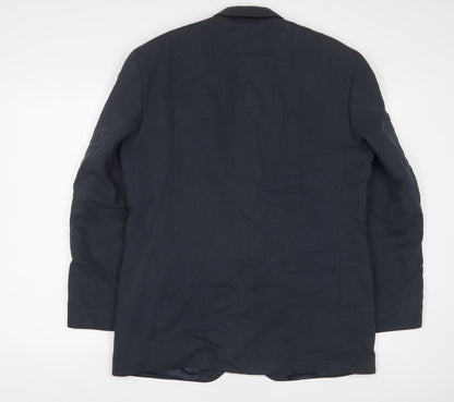 Next Mens Blue Polyester Jacket Suit Jacket Size 40 Regular