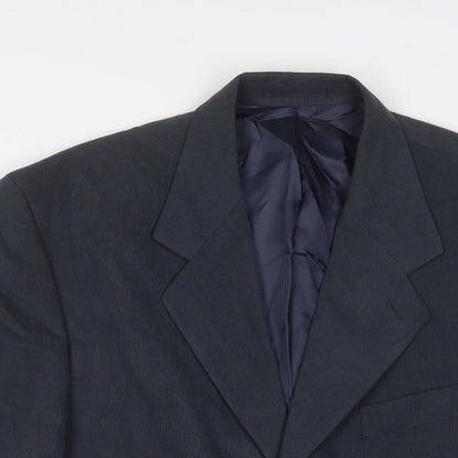 Next Mens Blue Polyester Jacket Suit Jacket Size 40 Regular