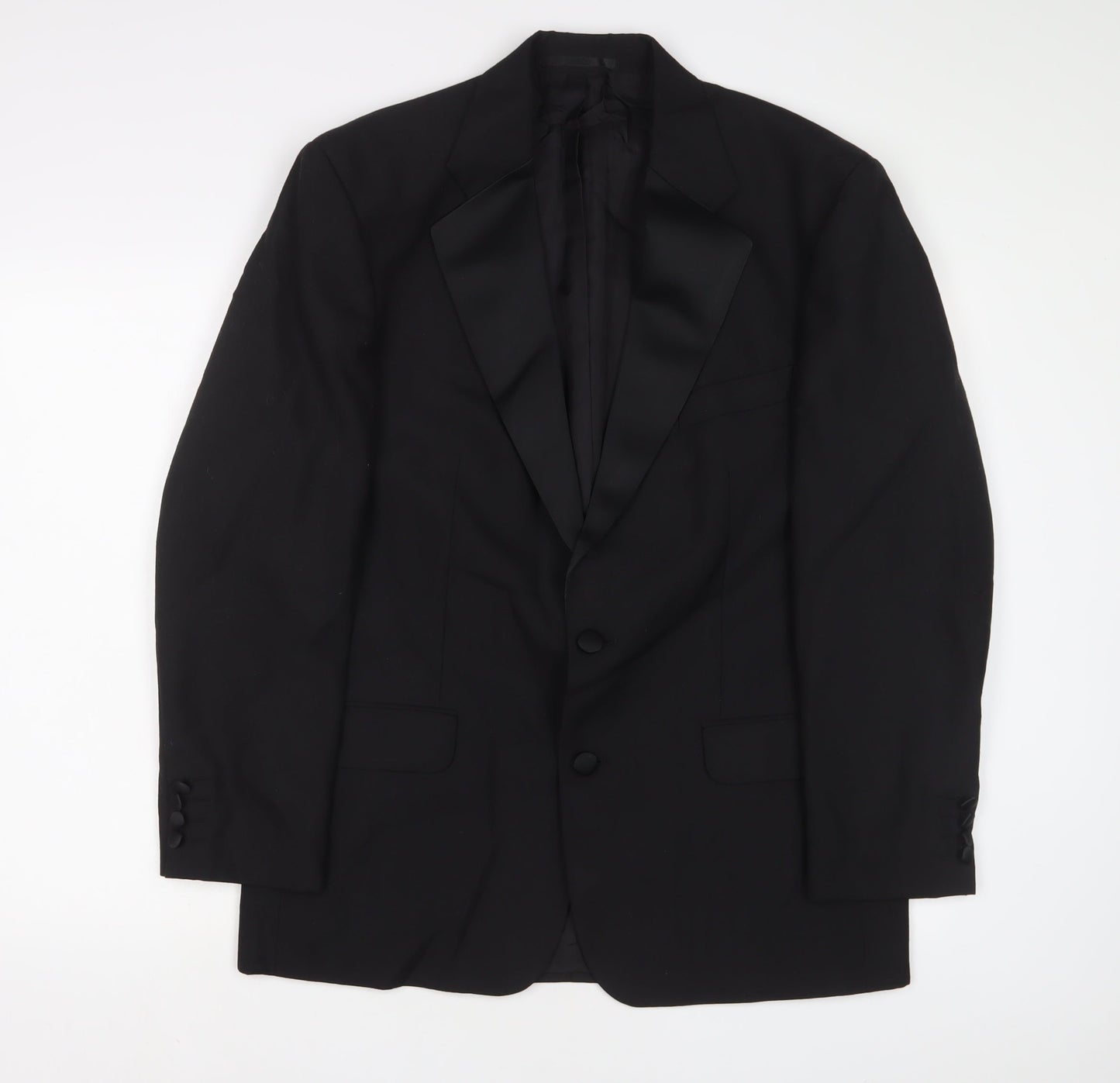 Mr Harry Mens Black Wool Jacket Suit Jacket Size 42 Regular