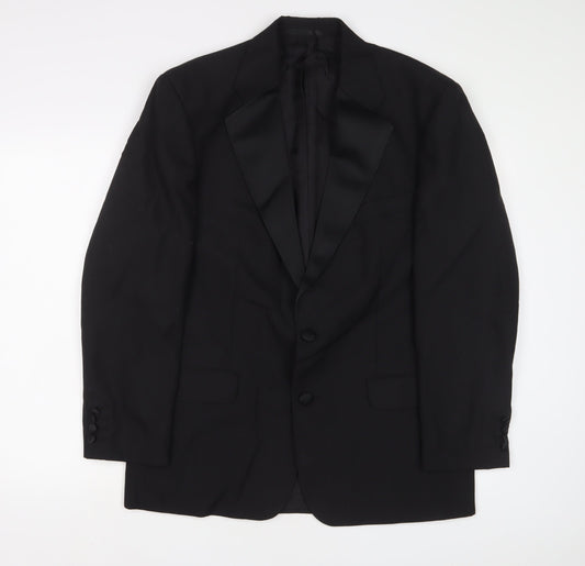 Mr Harry Mens Black Wool Jacket Suit Jacket Size 42 Regular