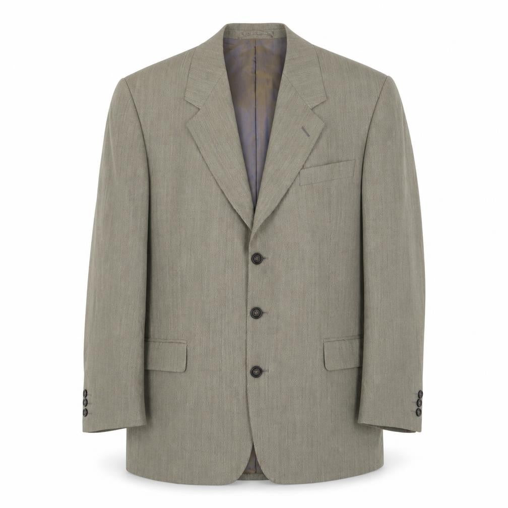 Culter & Co Mens Green Wool Jacket Suit Jacket Size 38 Regular