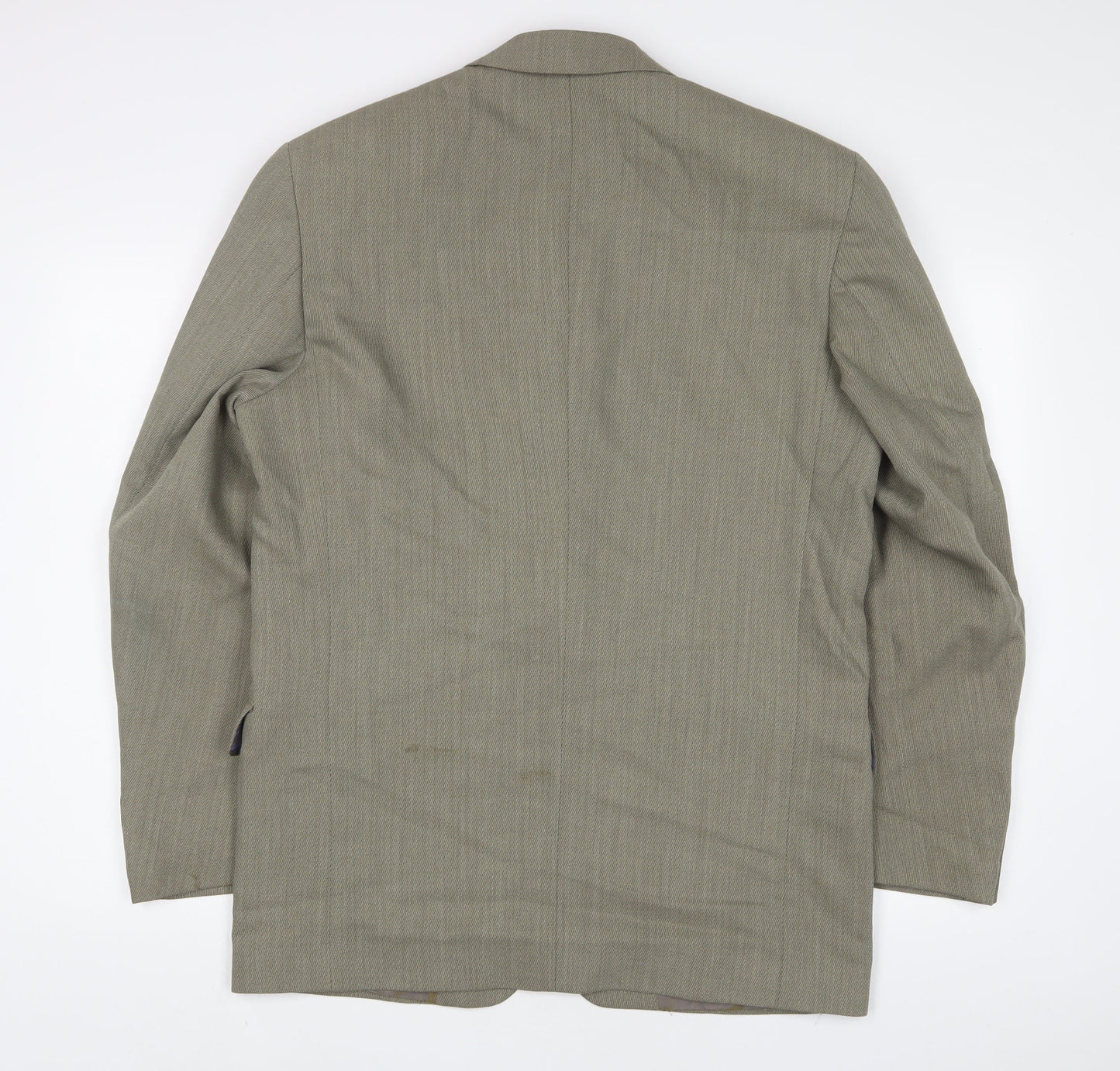 Culter & Co Mens Green Wool Jacket Suit Jacket Size 38 Regular