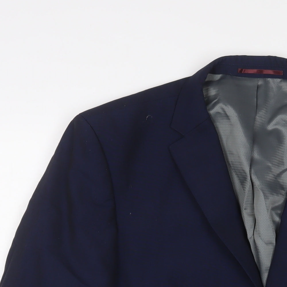 NEXT Mens Blue Wool Jacket Suit Jacket Size 40 Regular