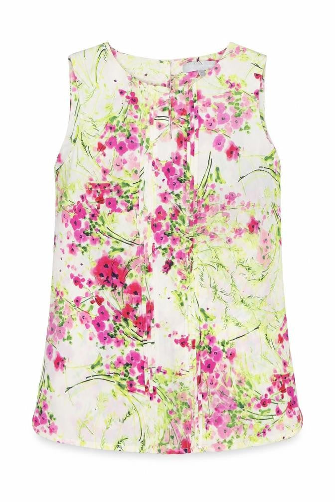 Red Herring Womens Multicoloured Floral Polyester Basic Button-Up Size 12 Round Neck