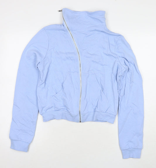 PT2 Womens Blue Polyester Full Zip Sweatshirt Size S Zip