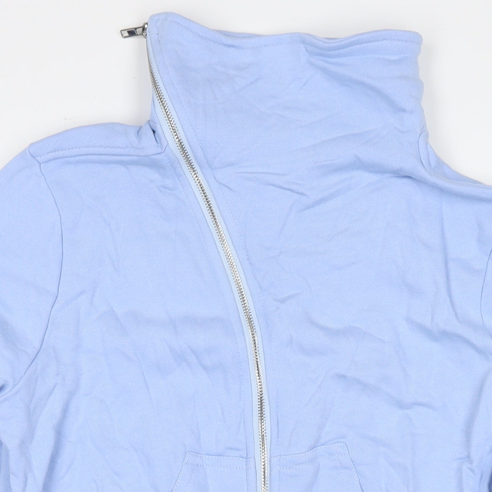 PT2 Womens Blue Polyester Full Zip Sweatshirt Size S Zip