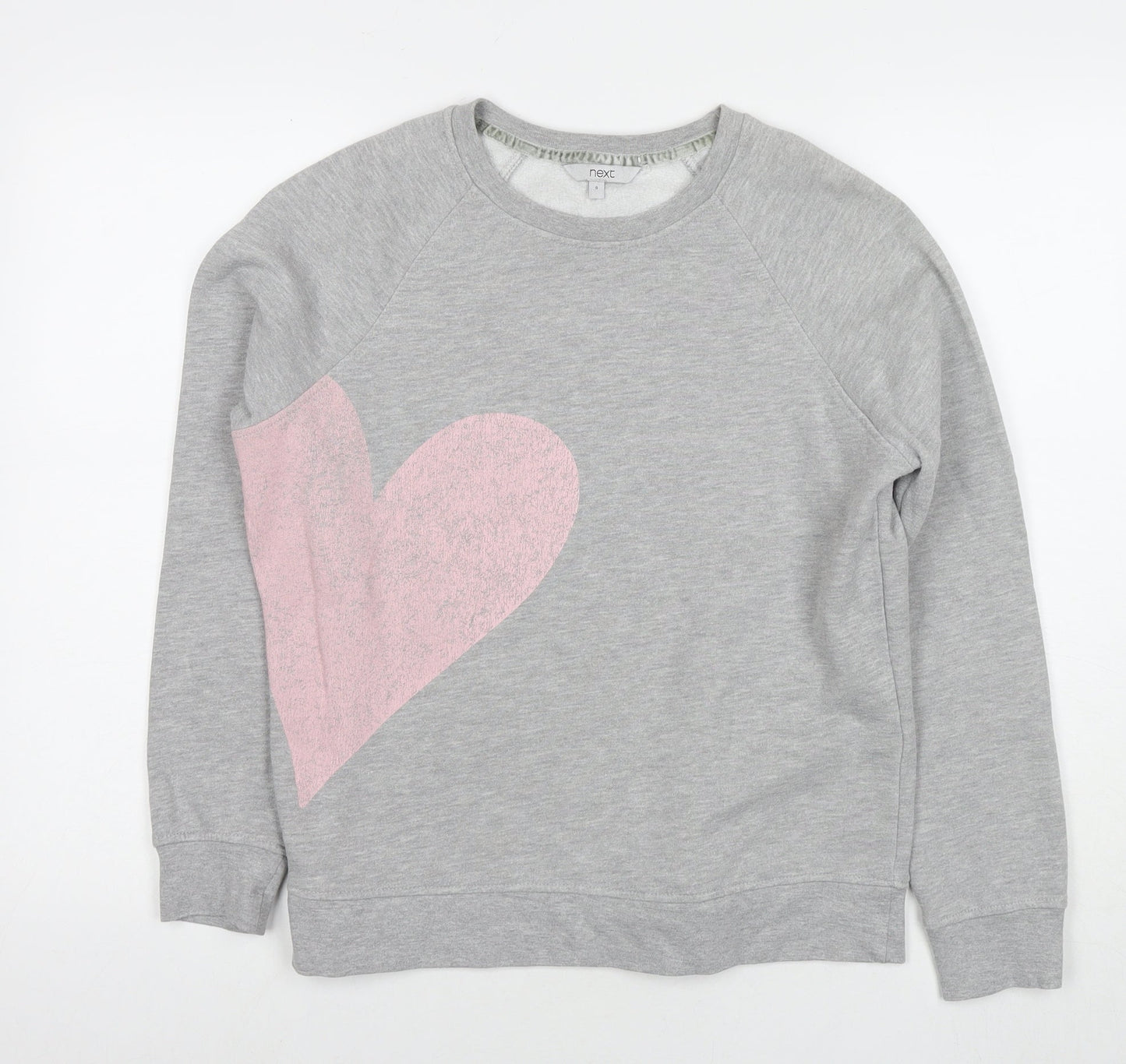NEXT Womens Grey Cotton Pullover Sweatshirt Size S Pullover