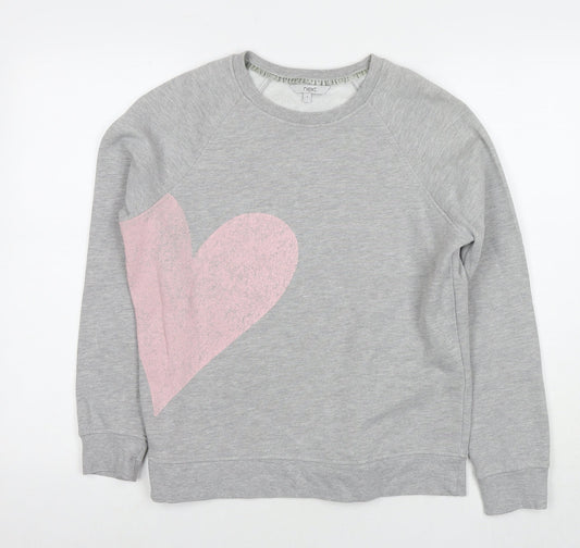 NEXT Womens Grey Cotton Pullover Sweatshirt Size S Pullover