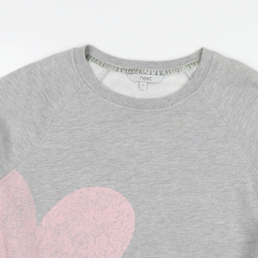 NEXT Womens Grey Cotton Pullover Sweatshirt Size S Pullover