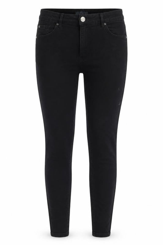 Papaya Womens Black Cotton Skinny Jeans Size 10 L27 in Regular Zip