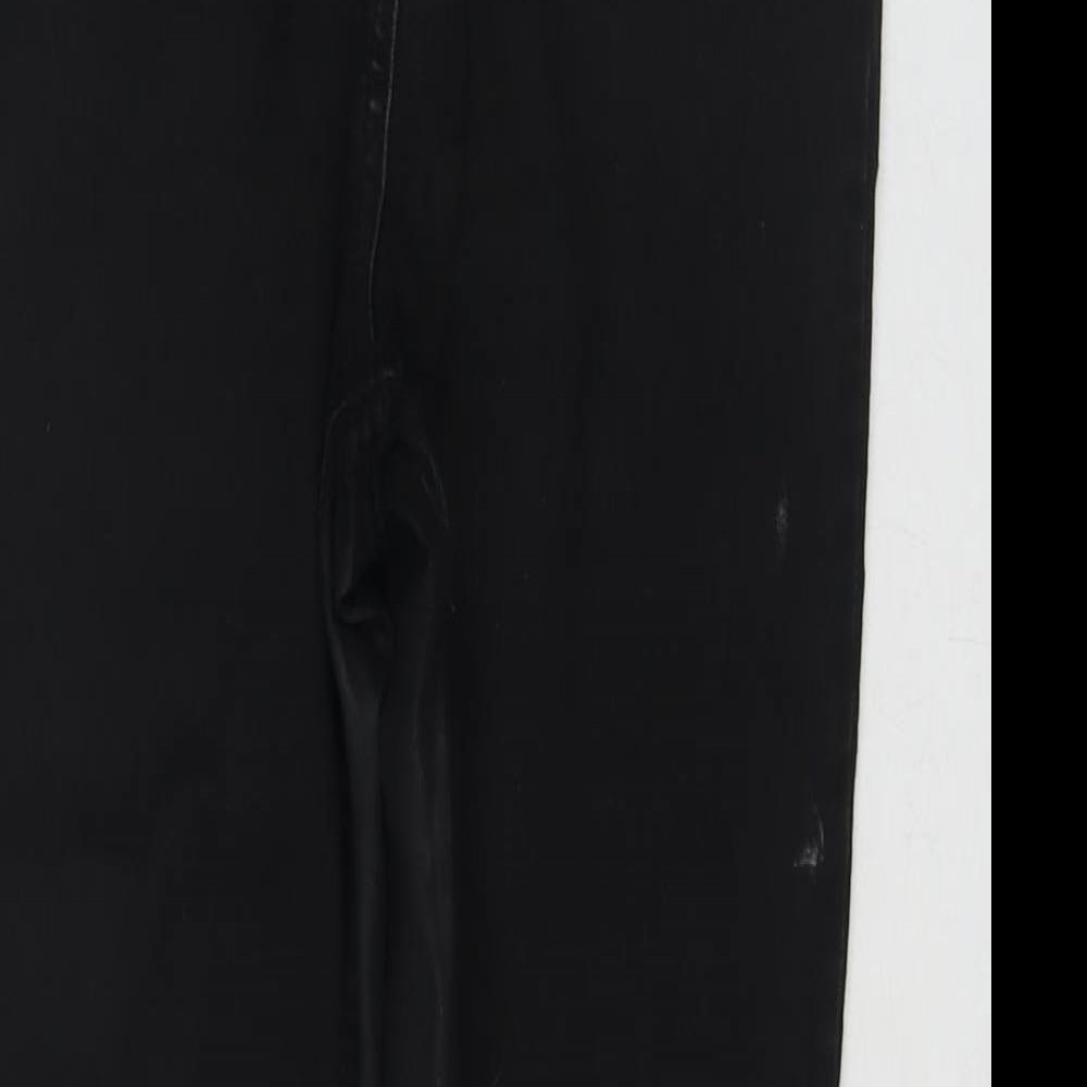 Papaya Womens Black Cotton Skinny Jeans Size 10 L27 in Regular Zip