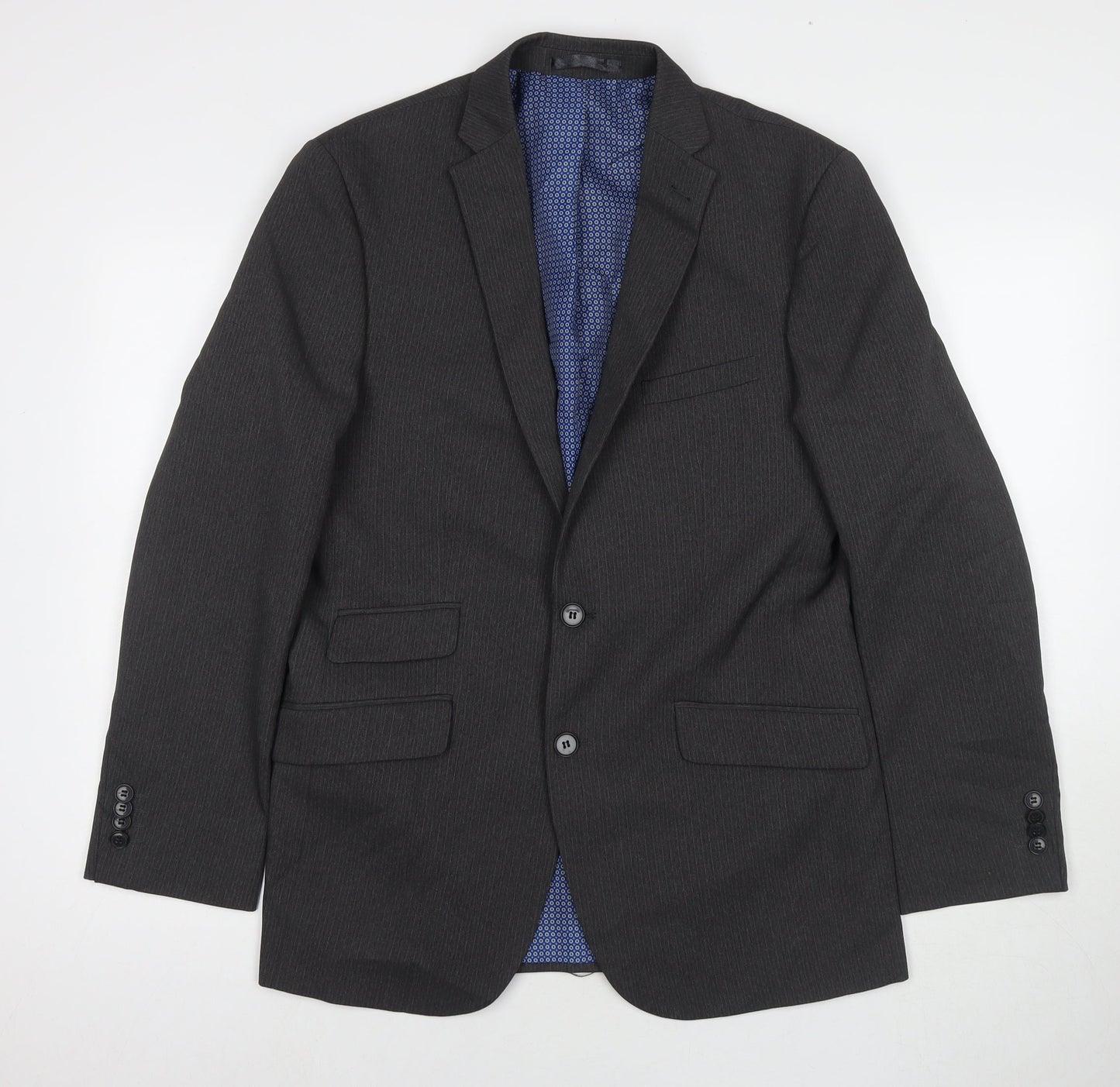 Taylor & Wright Mens Grey Polyester Jacket Suit Jacket Size 38 Regular