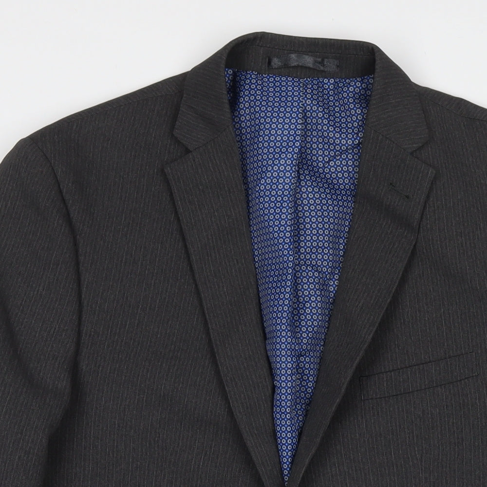 Taylor & Wright Mens Grey Polyester Jacket Suit Jacket Size 38 Regular