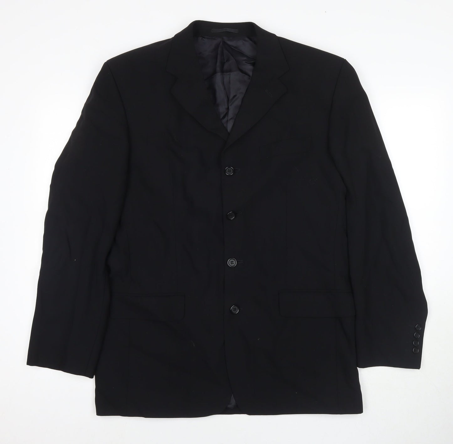 Gibson Mens Black Geometric Jacket Blazer Size 38 Button