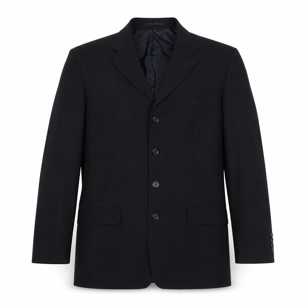 Gibson Mens Black Geometric Jacket Blazer Size 38 Button