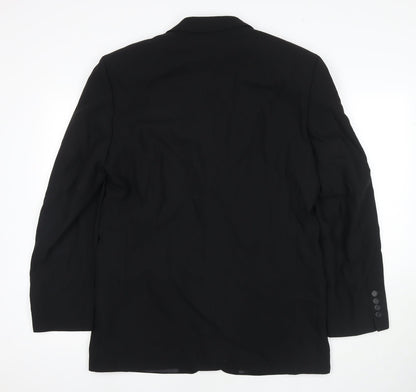 Gibson Mens Black Geometric Jacket Blazer Size 38 Button