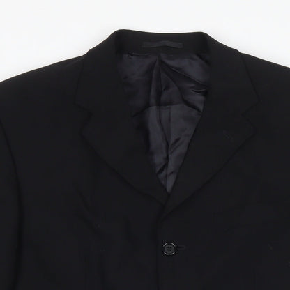 Gibson Mens Black Geometric Jacket Blazer Size 38 Button