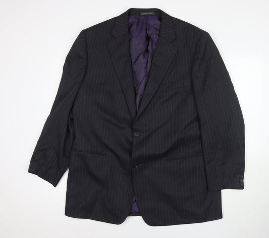 Greenwoods Mens Grey Wool Jacket Suit Jacket Size 46 Regular