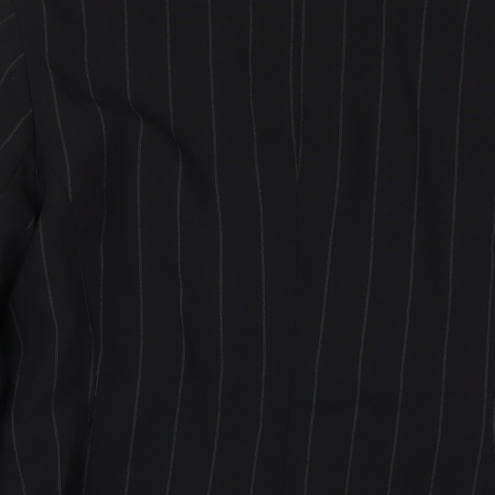 AMARANTO Womens Black Jacket Blazer Size 14 Button
