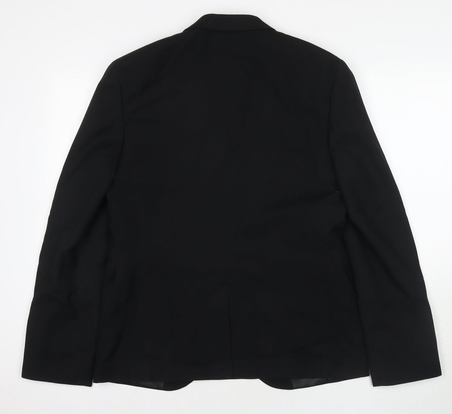 Cedar Wood State Mens Black Polyester Jacket Suit Jacket Size 42 Regular
