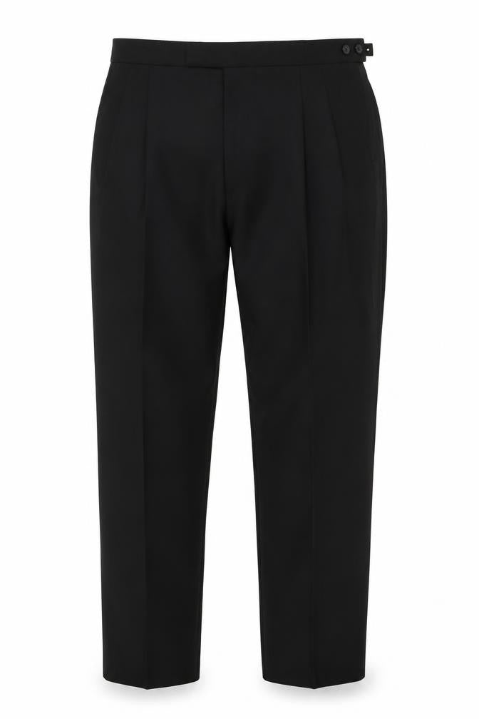 Premiere Mens Black Polyester Dress Pants Trousers Size 36 in L30 in Regular Zip - Short