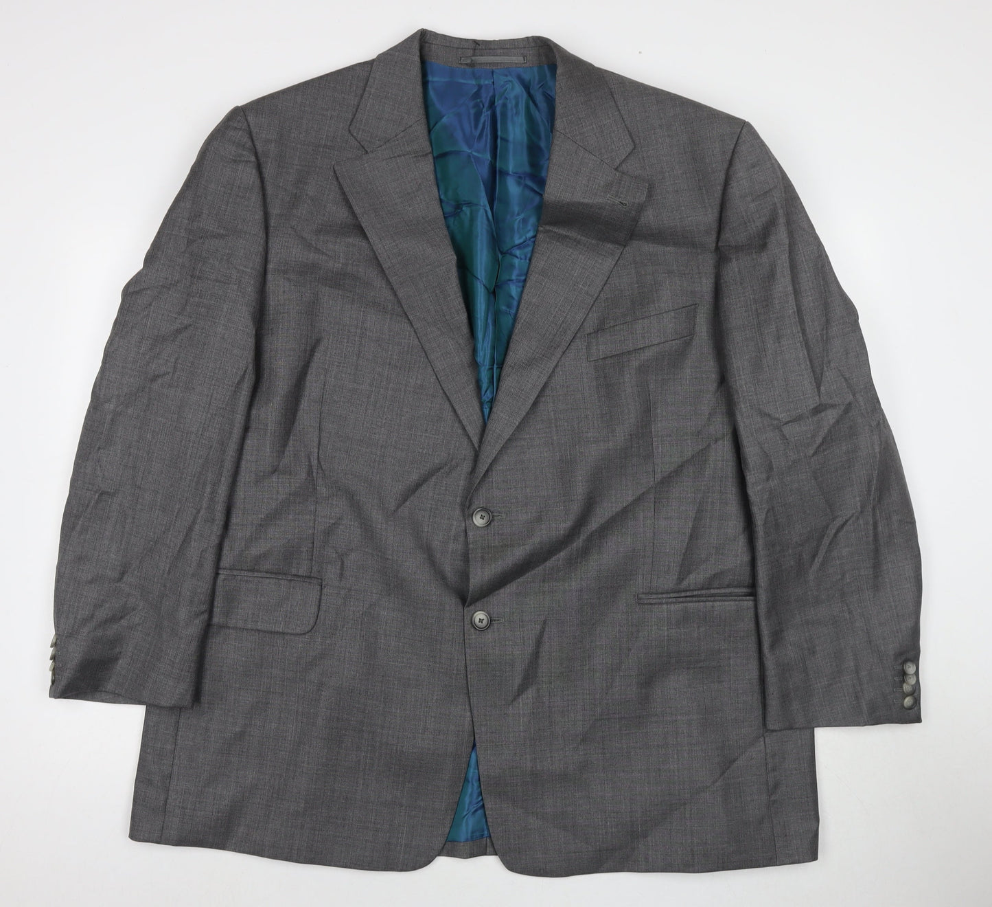 Vitale Mens Grey Wool Jacket Suit Jacket Size 40 Regular